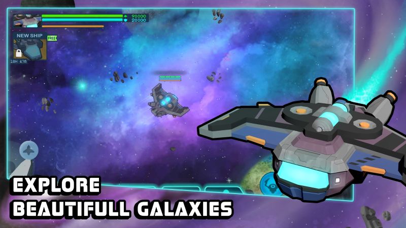 FreeXPace: exploración de una galaxia con asteroides y una nave nueva desbloqueable