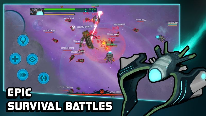 FreeXPace: batalla de supervivencia contra drones con controles táctiles