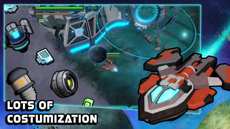 FreeXPace: personalización de naves junto a un portal espacial